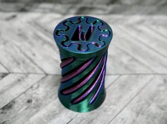 Spiral Passthrough Fidget Letter W - 180 Degrees