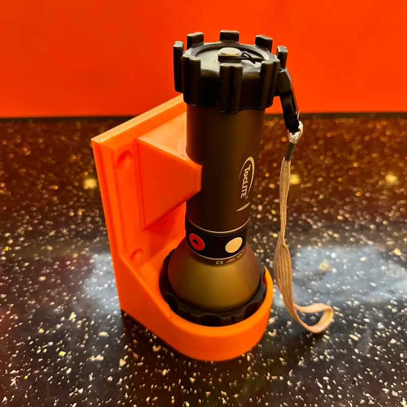 Wall mounting plate for use with TocLITE flashlight/torch (UK traincrew issued)