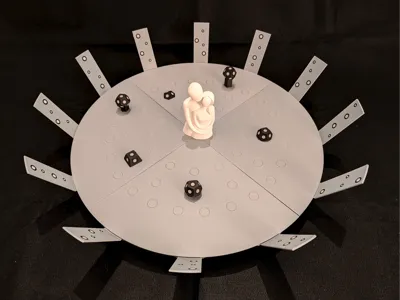 3D-Scan Turntable Attachment 460mm with Scan Markers