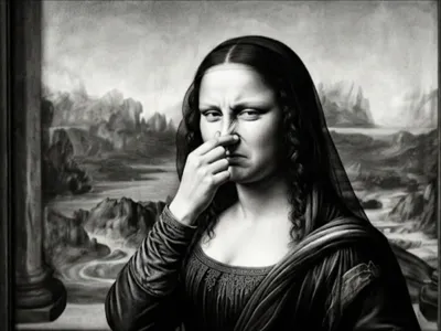 Mona Lisa with a Blocked Nose