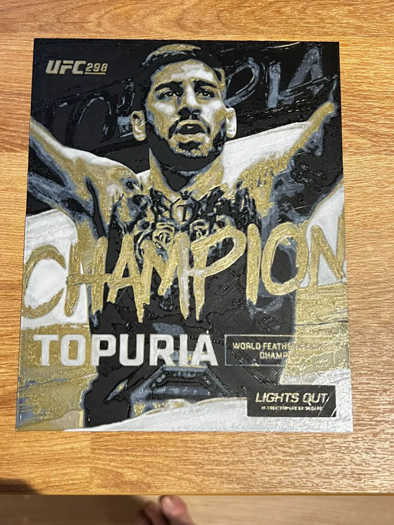 Ilia Topuria Champion Hueforge