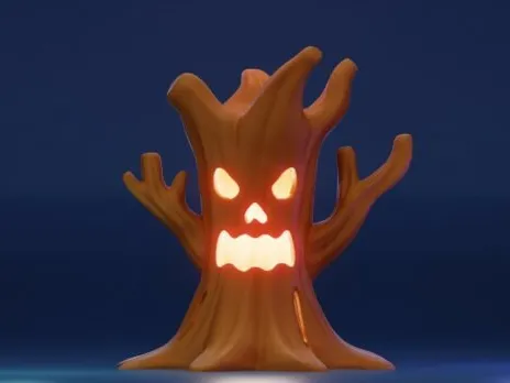 Arbre effrayant — décoration d'Halloween