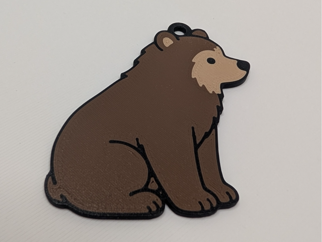 Cozy Critters Keychain — Forest Bear