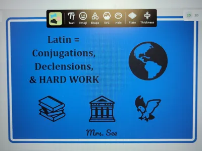 Latin Teacher Sign