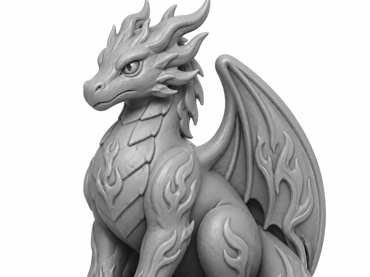 Cute fire dragon - Free 3D Print Model - MakerWorld