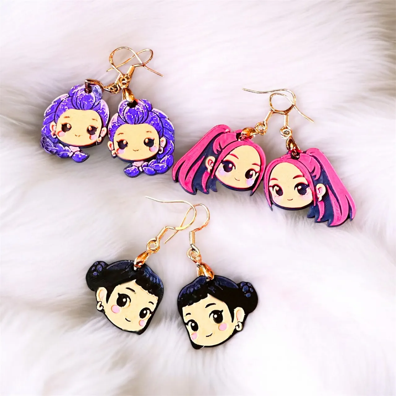K-pop Demon Hunters Earring Set Zoe Mira Rumi view 2