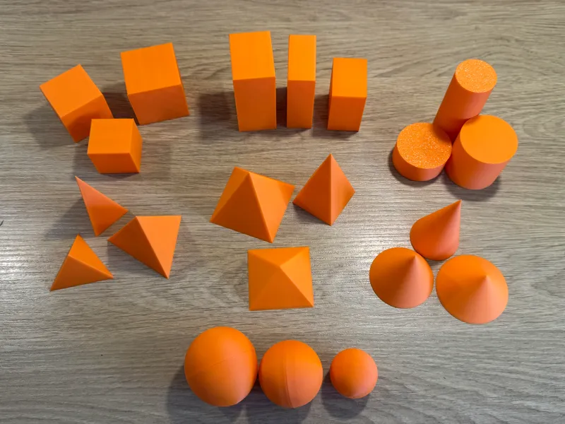 Solides géométriques, types à classer