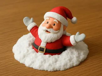 Santa Stuck in the Snow