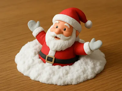 Santa Stuck in the Snow