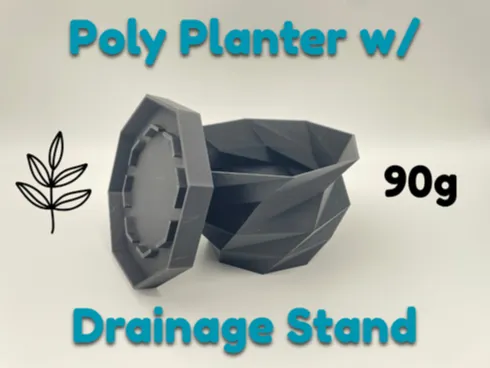 Poly Planter With Drainage Stand