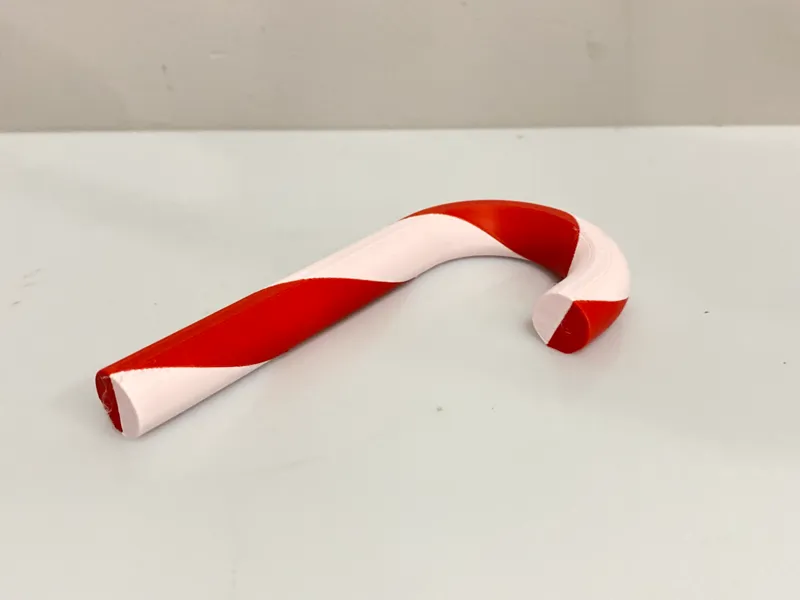 Simple 5" 2 Color Candy Cane - Christmas