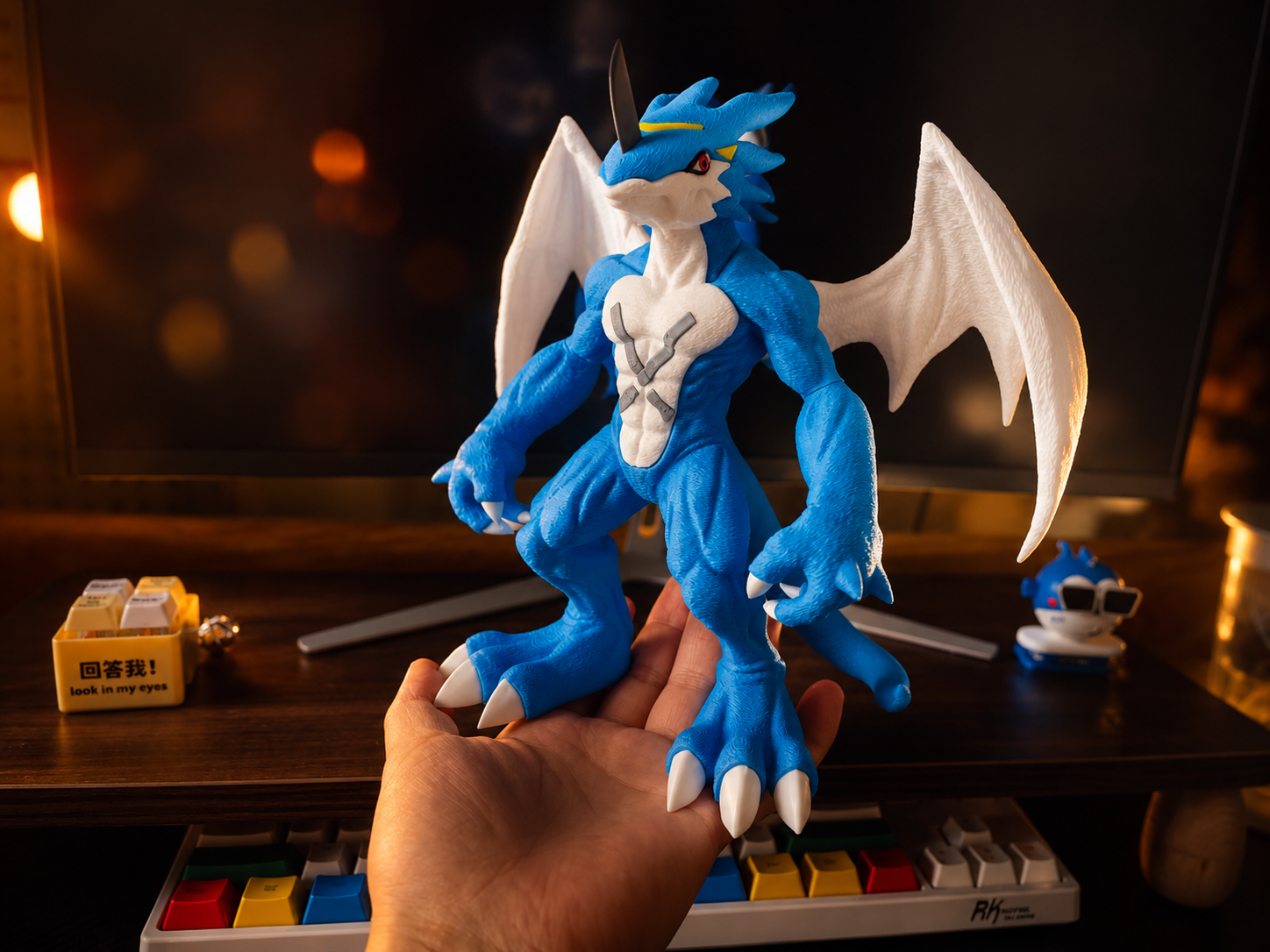 数码宝贝—V仔兽EX（分色组装）V-mon EX Digimon 3D model