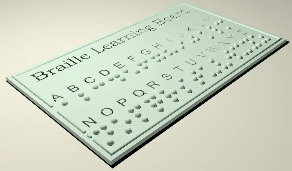 Planche d'apprentissage du braille