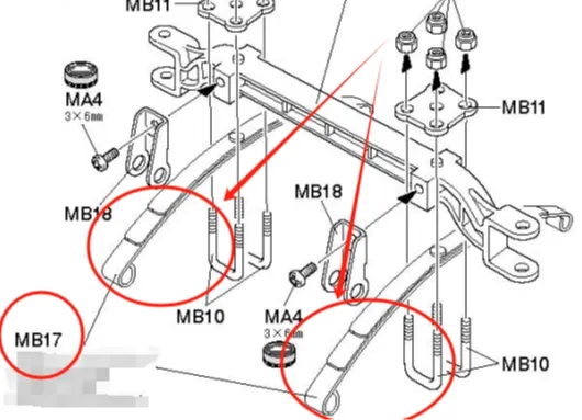 MB17 Tamiya chassisフロントリ-フスプリング Front leaf spring