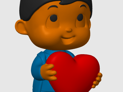 Valentine Boy With Heart Figure (Perfect Gift)