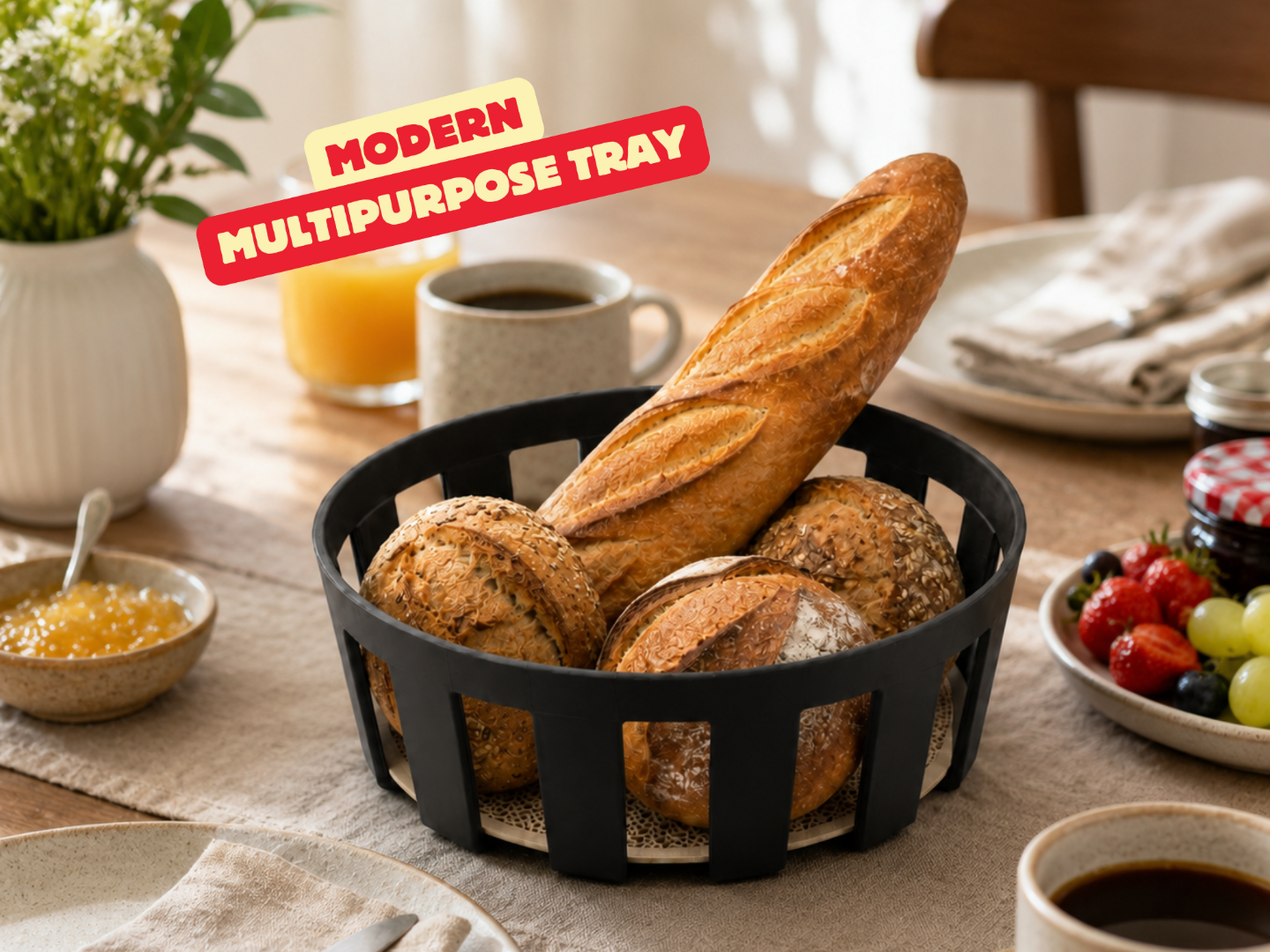 Modern Multipurpose Tray – Fruit- , Bread Basket