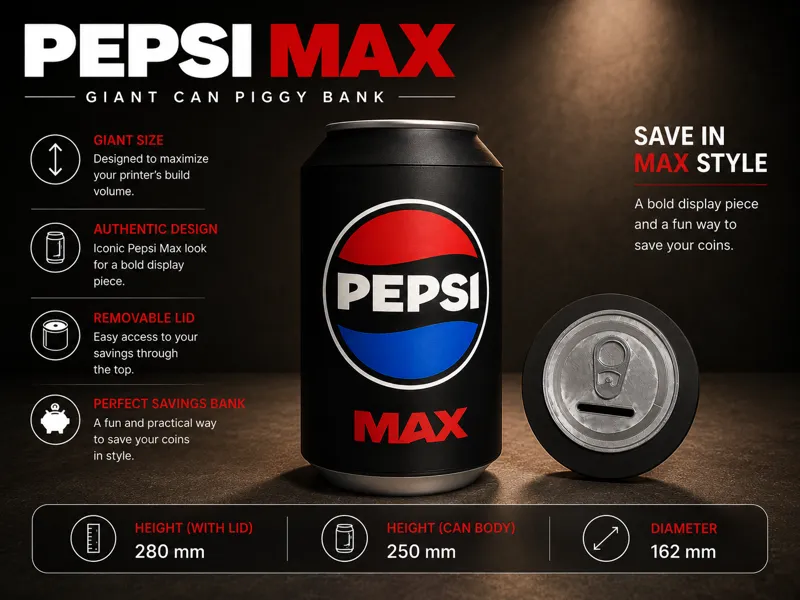 Giant Pepsi Max Piggy Bank | Large Showcase Print
