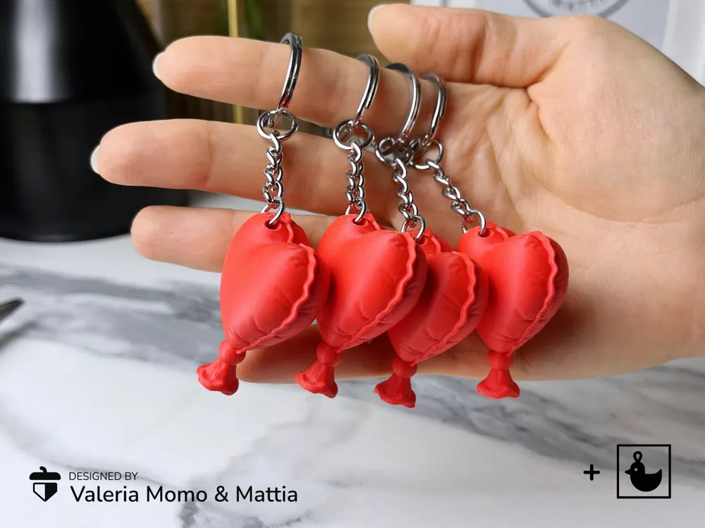 Heart Pillow Keychain: Cutest Carry-Along Ever! - Free 3D Print