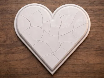 Magnetic Heart Puzzle (can hang on the wall)