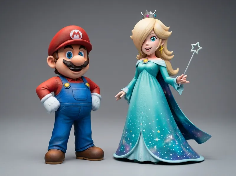 Classic Mario & Rosalina Figures (NO AMS)