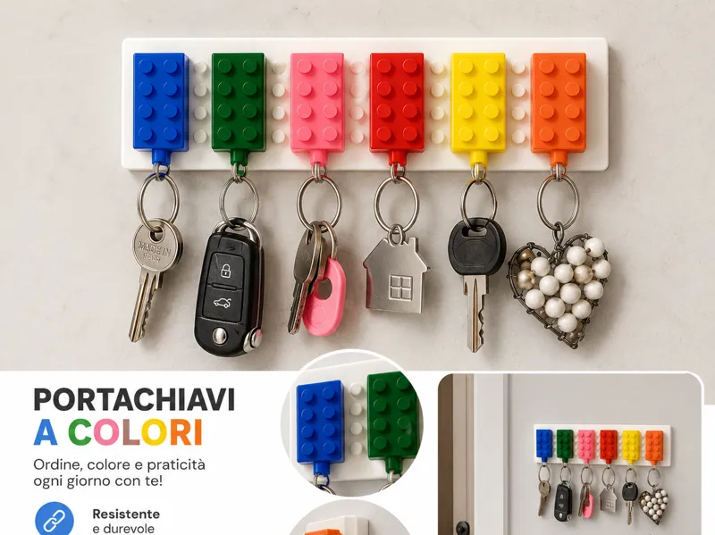 Brick Keychain Wall Holder 