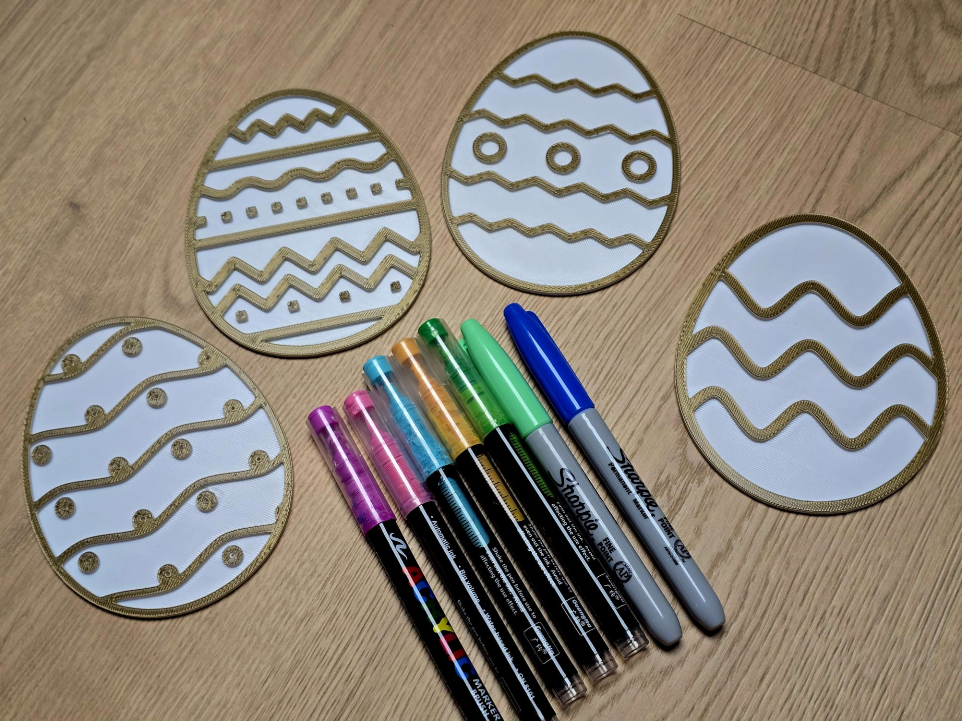 Festive Ostern Easter Eggs Coloring Creative Set 2