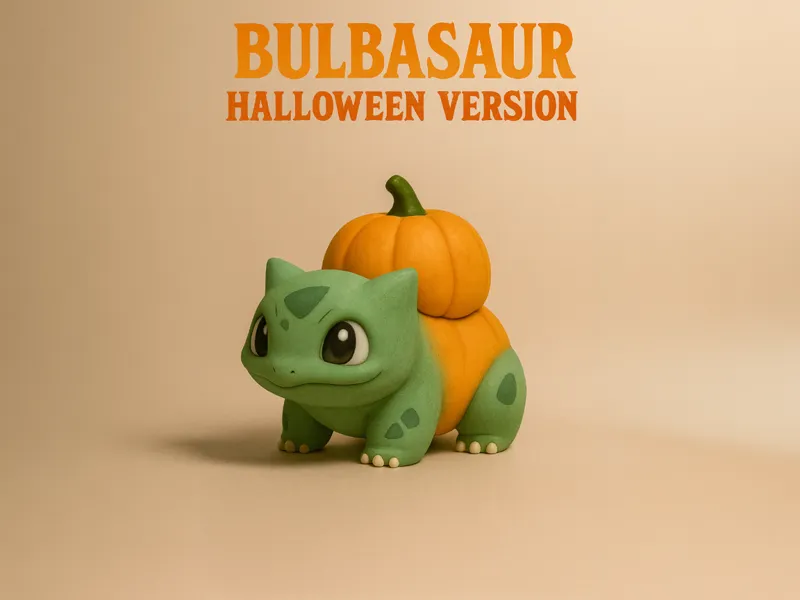 Bulbasaur (Pokémon) – Halloween Pumpkin Edition