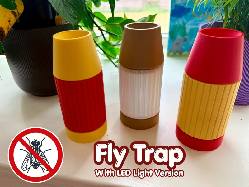 Decorative Vase Fly Trap - LED & No-LED Version 