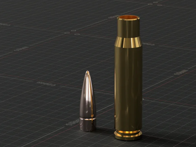 308 Winchester Casing and Bullet 