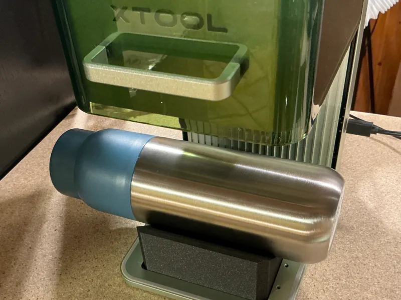xTool F1 centering jig to center round objects