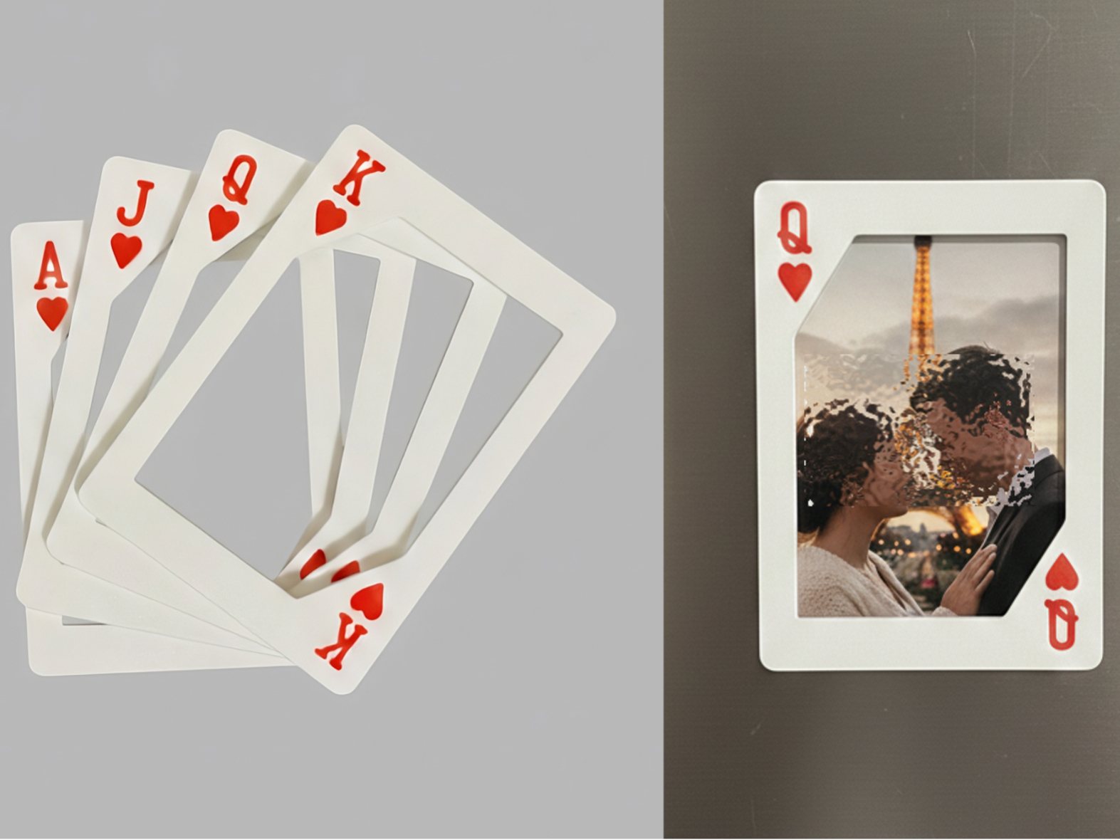 Poker card frame magnet