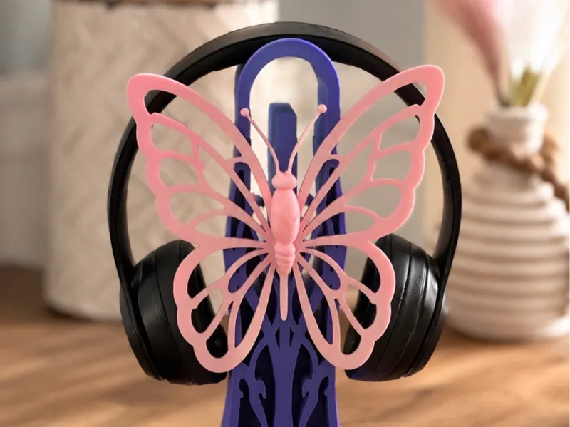 Girly Butterfly Headphone Stand No AMS