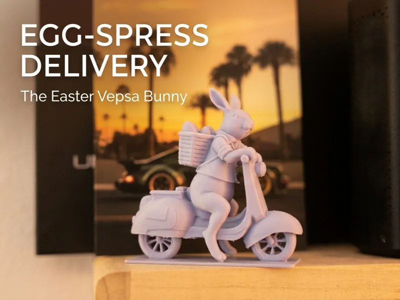 Egg-spress Delivery: Bunny on a Vespa