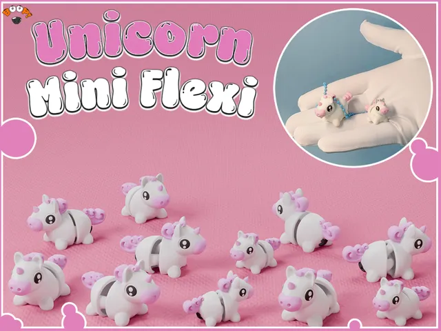 Unicorn Mini Flexi Fidget Toy/Keychain