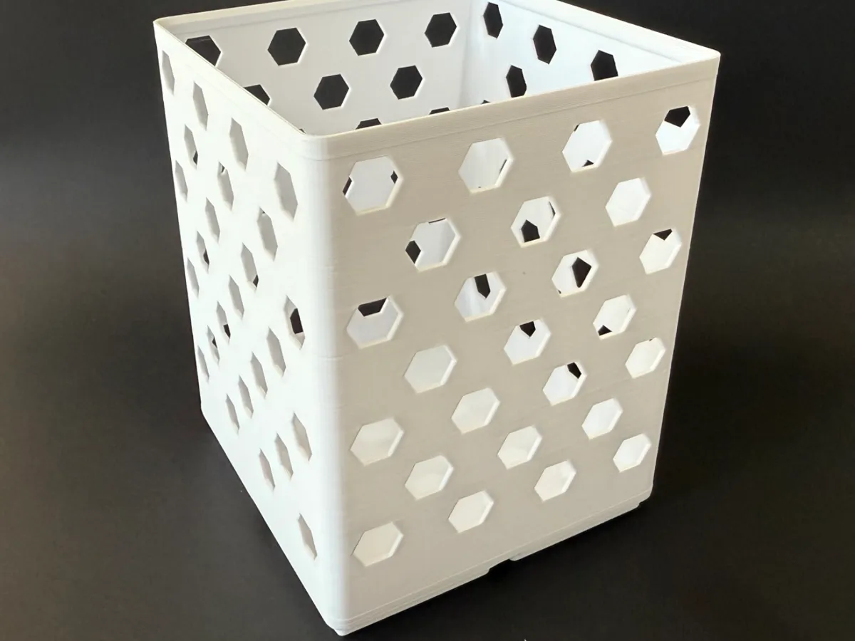 Bac Gridfinity 2x2x3 à motif hexagonal