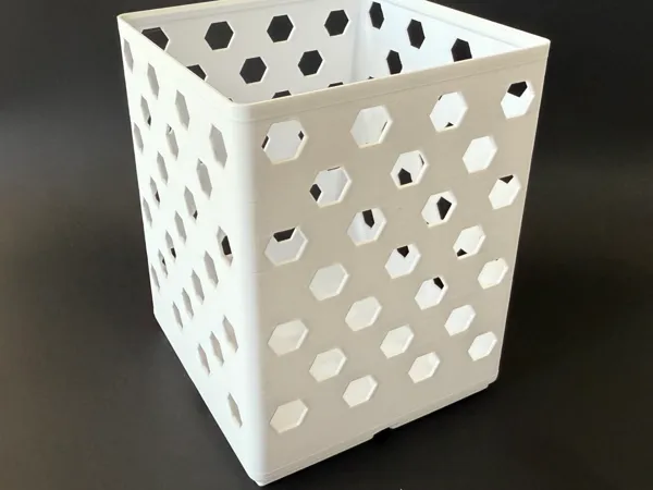 Bac Gridfinity 2x2x3 à motif hexagonal