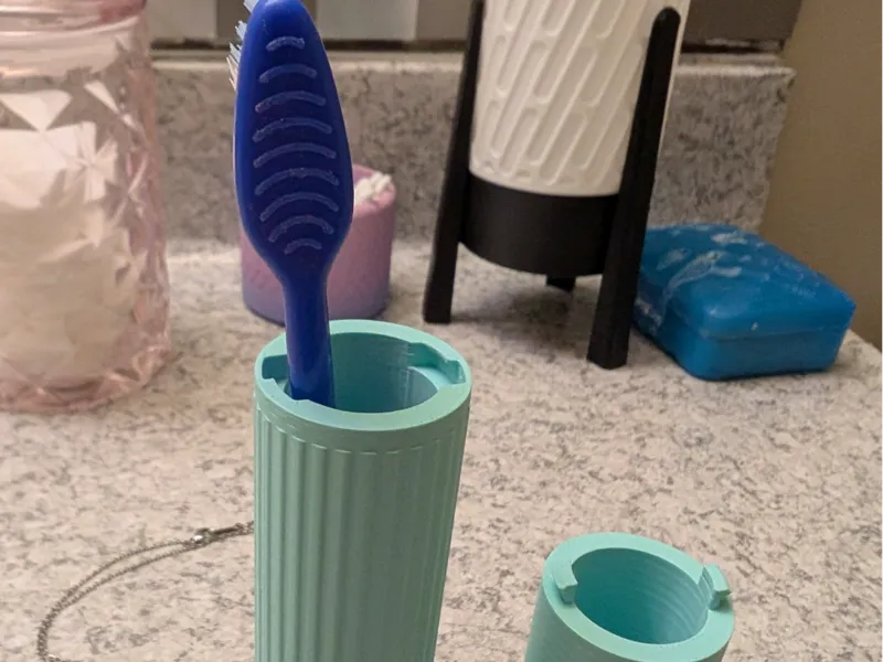 Travel toothbrush case