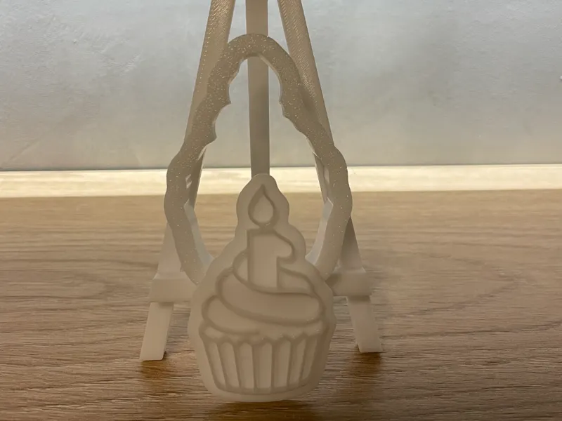 Birthday cupcake- number 1 - cookie cutter+stamp