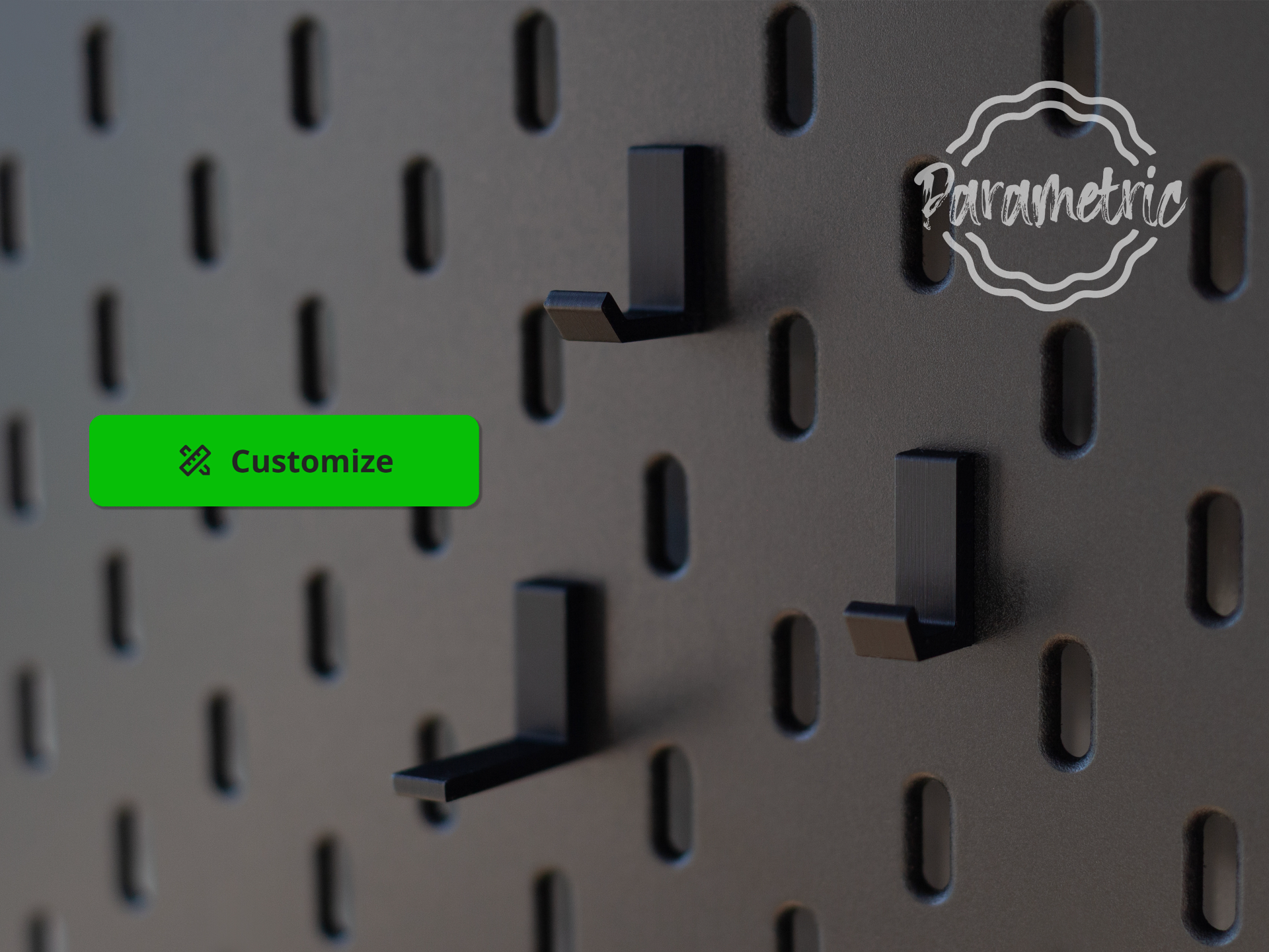 Ikea Skadis Hooks - Parametric - Resizable