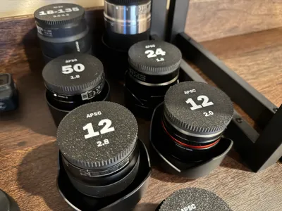Sony E-Mount Lens End Covers with Text Labels