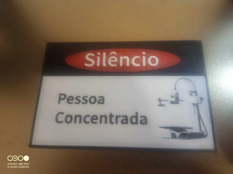 Sinal  sign Silêncio
