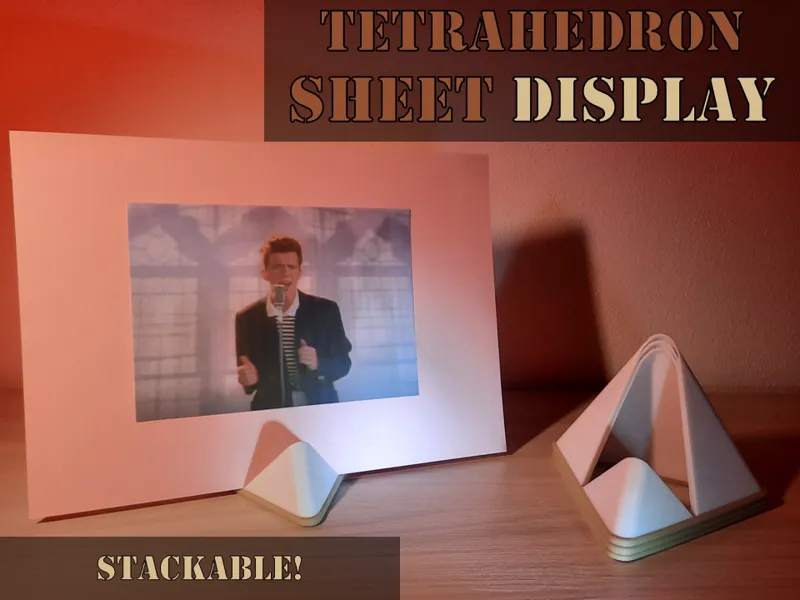 Tetrahedron sheet display