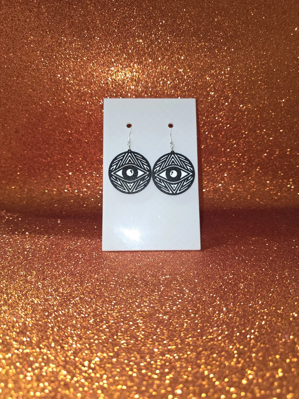 Tribal third eye earrings view 2
