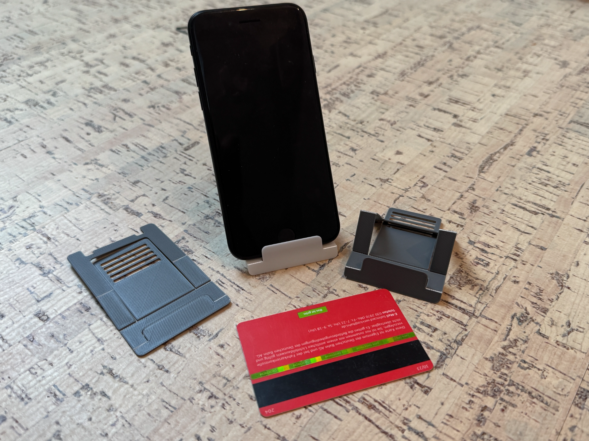 Foldable phone stand, card size