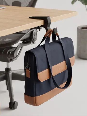 Letrero o emblema decorativo: Parametric Desk Hook (Friction-Fit) — vista de referencia 2