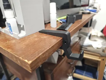 Letrero o emblema decorativo: Parametric Desk Hook (Friction-Fit) — vista de referencia 4