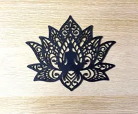 Fleur de lotus avec silhouette de méditation — photo 3