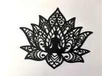 Fleur de lotus avec silhouette de méditation — photo 1