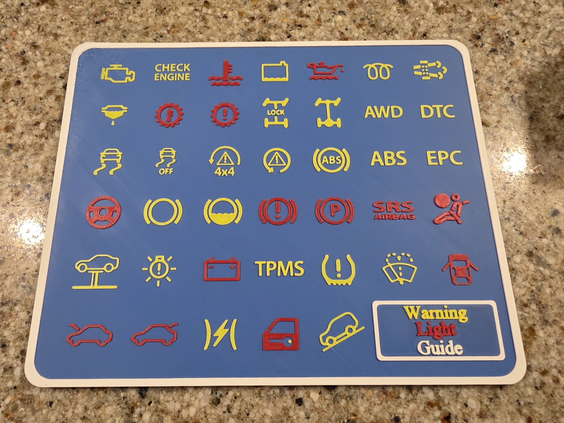 Warning light guide