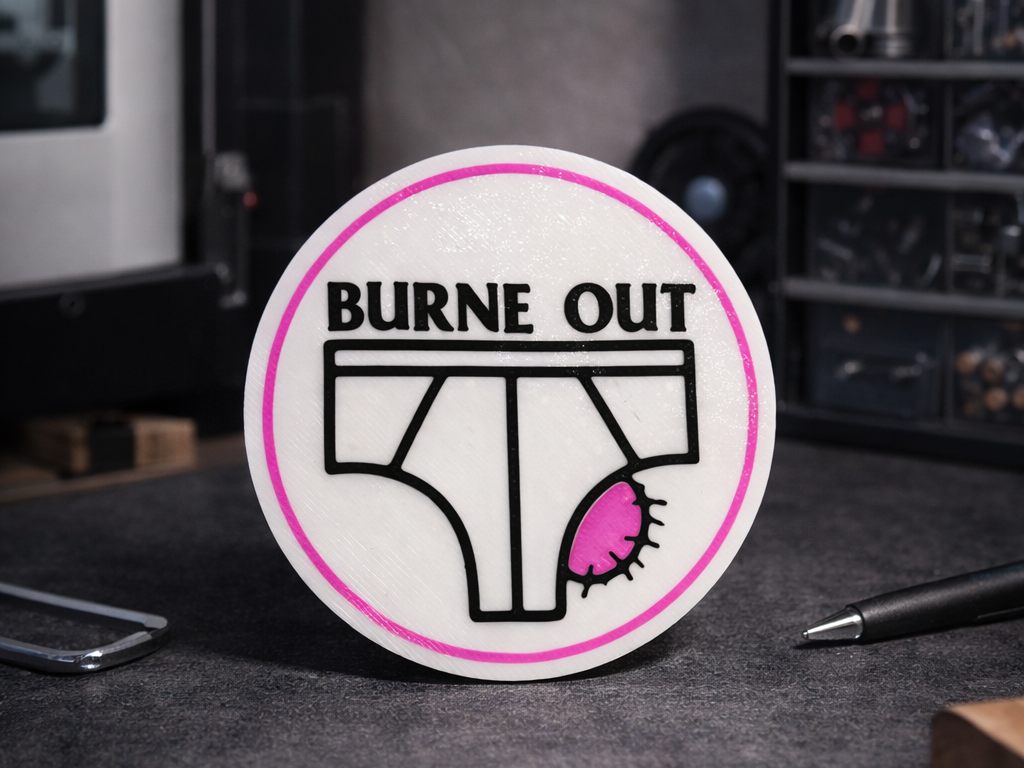 Burne Out – Dessous de verre humoristique